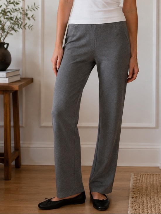 J. Jill Other - J. Jill Pure Jill Charcoal Straight-Leg Pull On Pants Pima Cotton Blend